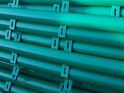 Green round posts with side ears