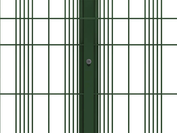 The installation details of green plastic coating paladin fencing